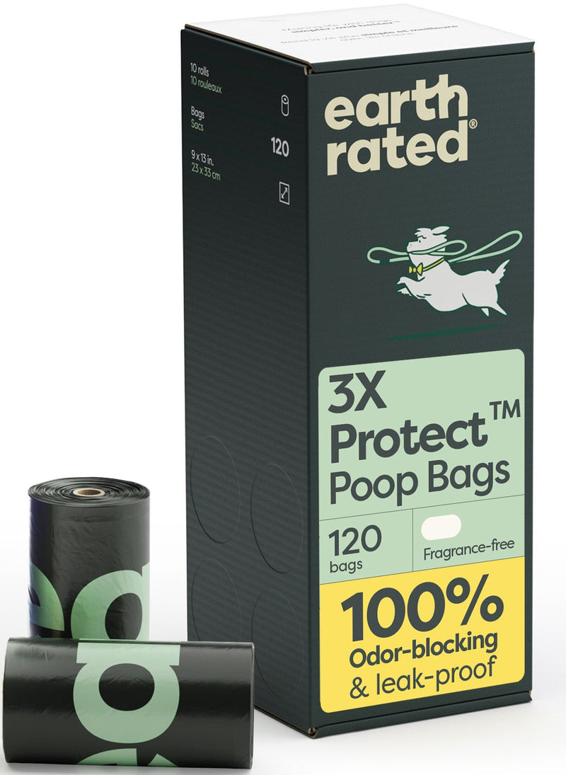 Odor-Blocking Dog Poop Bags Refill Rolls With 3X Protect Technology O8